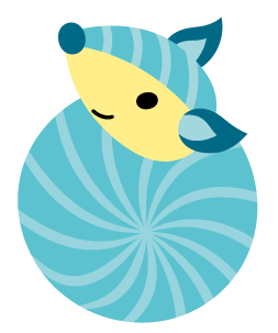 ガスマジロ-丸くなる